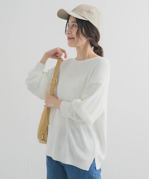 新品★完売★ボートネックアゼKNIT★ベージュ URBAN RESEARCH DOORS（アーバンリサーチドアーズ） ニット セーター