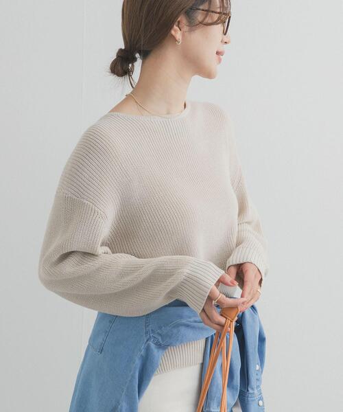 新品 L'Appartement ボートネック アゼ KNIT ニット L'Appartement DEUXIEME CLASSE（ボートネック ・ ニット/セーター）の