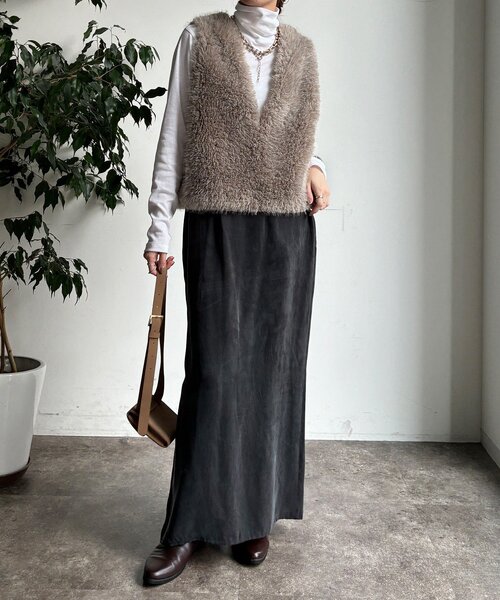 「DouDou」 長袖カットソー FREE ブラック レディース_画像2