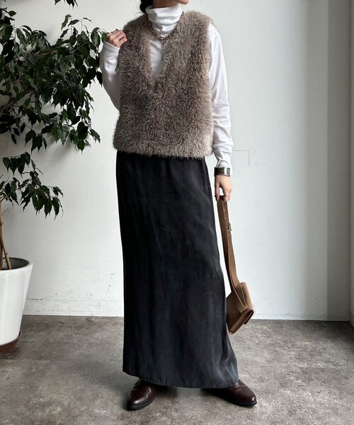 「DouDou」 長袖カットソー FREE ブラック レディース_画像5