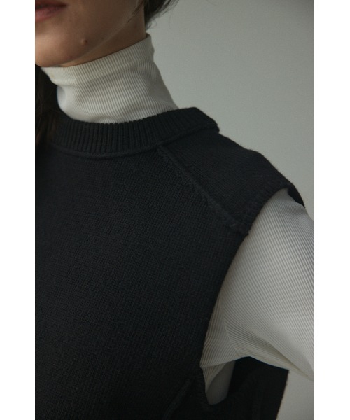 「BLACK BY MOUSSY」 ニットベスト FREE オレンジ レディース_画像5