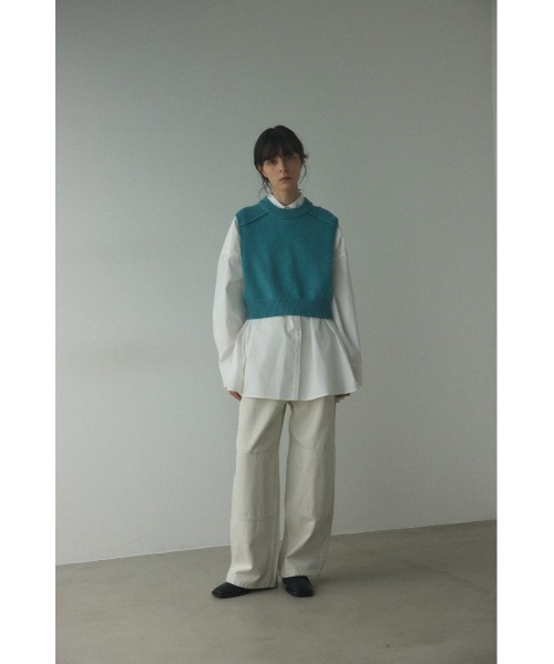 「BLACK BY MOUSSY」 ニットベスト FREE オレンジ レディース_画像7