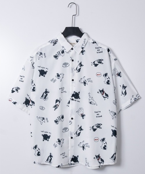 ★ SCOTT STORM ライオンプリント 半袖シャツ　1枚 JOHN'S CLOSET（ジョンズクローゼット） シャツ 半袖 「a」シルキー