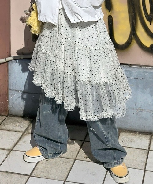 Alley Tokyo スカート ドットアシメチュールスカート : ZOZOTOWN Yahoo