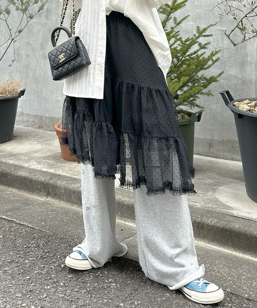 Alley Tokyo スカート ドットアシメチュールスカート : ZOZOTOWN Yahoo