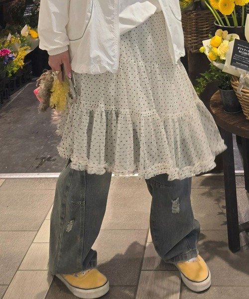 Alley Tokyo スカート ドットアシメチュールスカート : ZOZOTOWN Yahoo