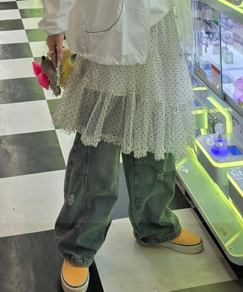 Alley Tokyo スカート ドットアシメチュールスカート : ZOZOTOWN Yahoo