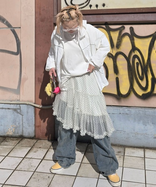 Alley Tokyo スカート ドットアシメチュールスカート : ZOZOTOWN Yahoo