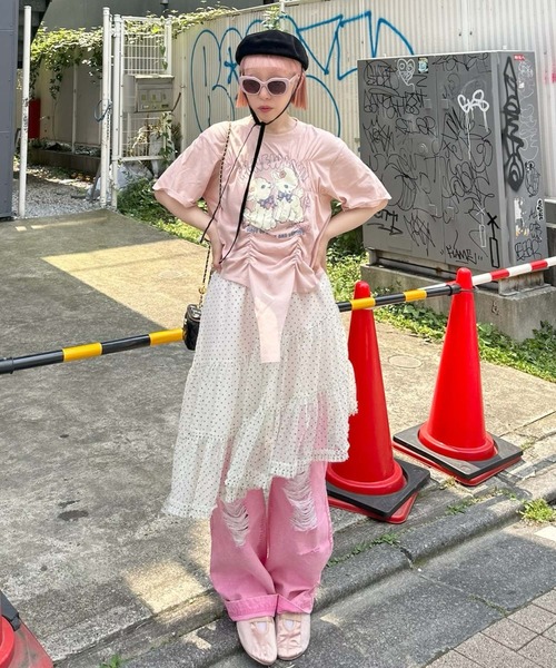 Alley Tokyo スカート ドットアシメチュールスカート : ZOZOTOWN Yahoo