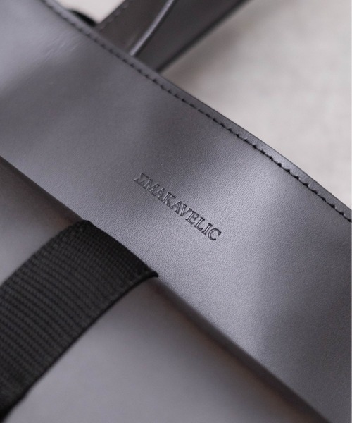 トートバッグ 「MAKAVELIC」WATER PROOF LEATHER SHOULDER TOTE メンズ レディースの画像