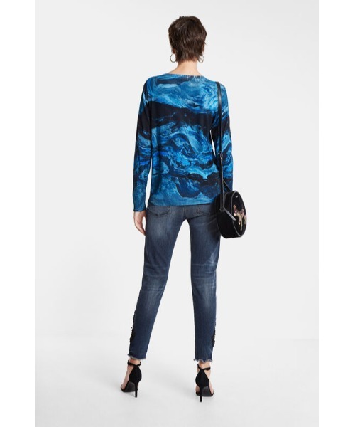 「Desigual」 長袖ニット X-LARGE ブルー レディース_画像6
