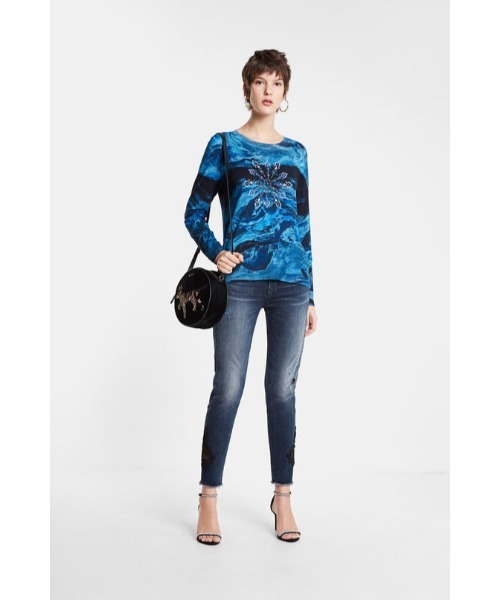 「Desigual」 長袖ニット X-LARGE ブルー レディース_画像9