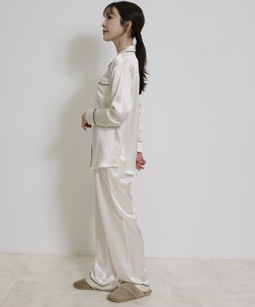 パジャマ19 楽天市場】【SALE】グンゼ パジャマ メンズ 綿混 長袖 長パンツ 襟元