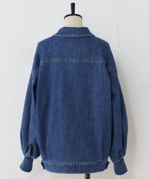 「BEARDSLEY」 デニムジャケット L インディゴブルー レディースの画像