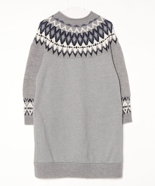 「BEAMS HEART」 長袖ワンピース - グレー レディース_画像2