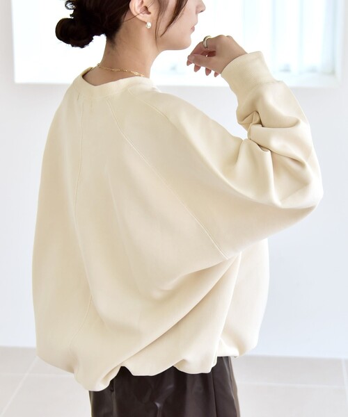「quaranciel」 スウェットカットソー ONE SIZE ダークグレー レディース_画像3