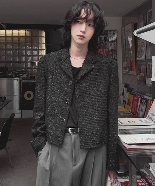 「NOWLE」 テーラードジャケット LARGE ホワイト メンズ_画像4