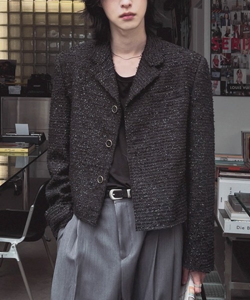 「NOWLE」 テーラードジャケット LARGE ホワイト メンズ_画像5