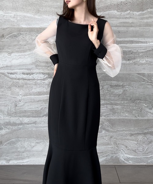 「junoah」 長袖ワンピース LARGE ベージュ レディース_画像8
