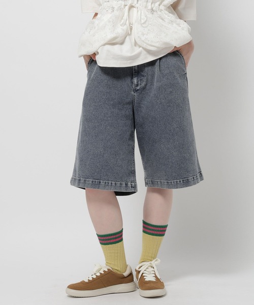 niko and…（ニコアンド） パンツ ストレッチハーフパンツ レディース