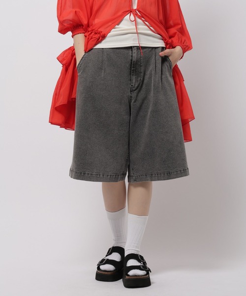 niko and…（ニコアンド） パンツ ストレッチハーフパンツ レディース