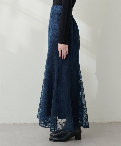 natural couture 「natural couture」 フレアスカート FREE ボルドー