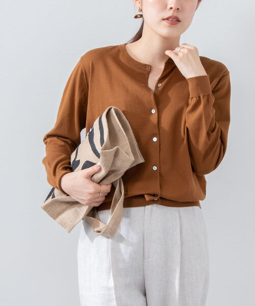 「Rie Miller」 ニットカーディガン 38 レッド レディース_画像2