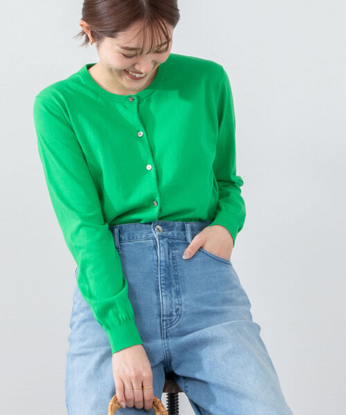 「Rie Miller」 ニットカーディガン 38 レッド レディース_画像4