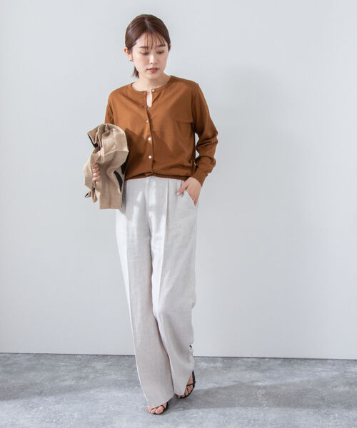 「Rie Miller」 ニットカーディガン 38 レッド レディース_画像5