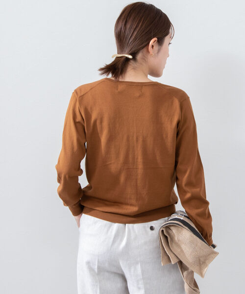 「Rie Miller」 ニットカーディガン 38 レッド レディース_画像8