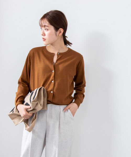 「Rie Miller」 ニットカーディガン 38 レッド レディース_画像9