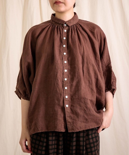 Brocante リネンシャツ ブラウス シャツ 夏 「Brocante / ブロカント 