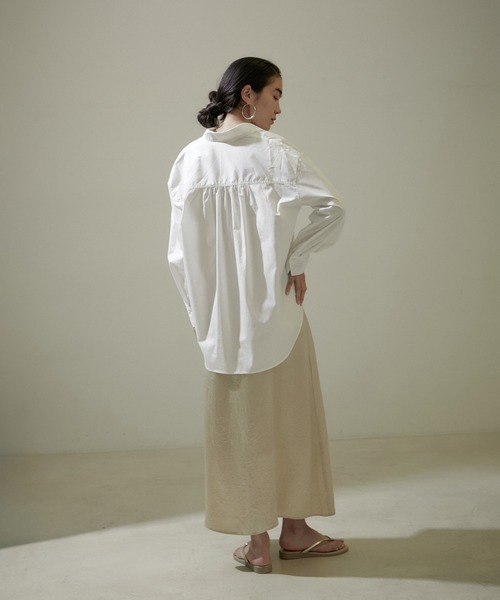「SALON adam et rope'」 長袖シャツ FREE ホワイト レディース_画像7