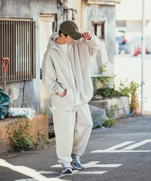 「improves」 ジップアップパーカー MEDIUM オートミール メンズ_画像7