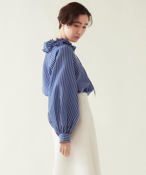 「martinique」 長袖ブラウス - ブルー レディース_画像5