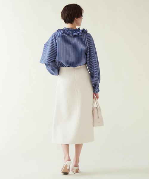 「martinique」 長袖ブラウス - ブルー レディース_画像8