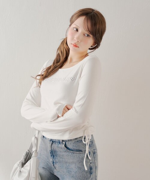 「Chico」 長袖カットソー FREE グレー レディース_画像3