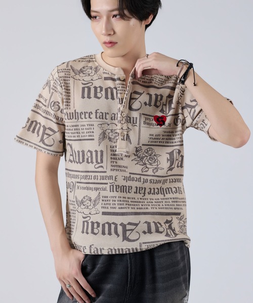 ヘンリーネック tシャツ アソートヘンリーサーマルTEE メンズ