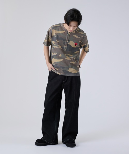ヘンリーネック tシャツ アソートヘンリーサーマルTEE メンズ