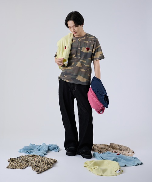 ヘンリーネック tシャツ アソートヘンリーサーマルTEE メンズ
