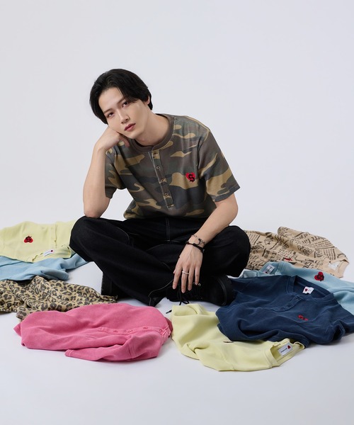 ヘンリーネック tシャツ アソートヘンリーサーマルTEE メンズ