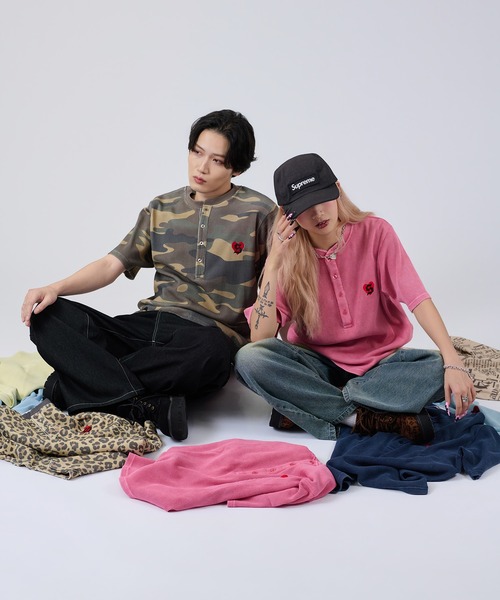 ヘンリーネック tシャツ アソートヘンリーサーマルTEE メンズ