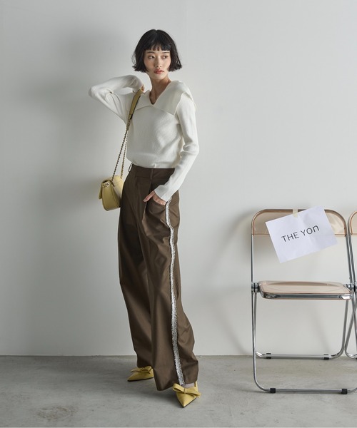 「THE YOn」 スラックス S タン レディース_画像9