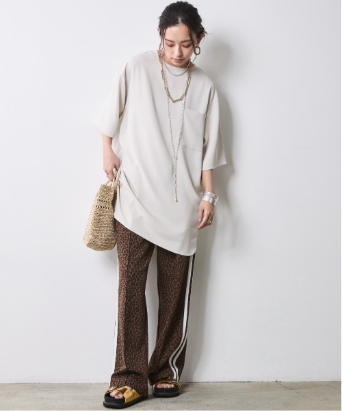 「CHIC STYLE」 半袖チュニック 3L ブラック レディース_画像5