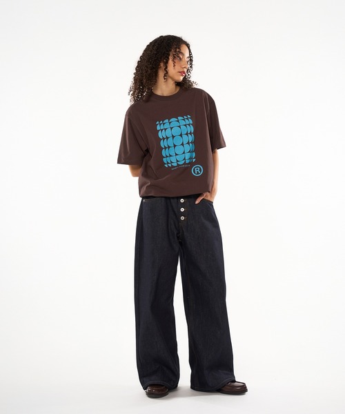 「WISH FOR EVER」 半袖Tシャツ SMALL ブラウン メンズ_画像2