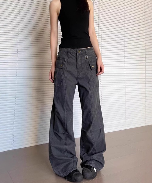 「Ressaca」 カーゴパンツ S チャコール レディース_画像3