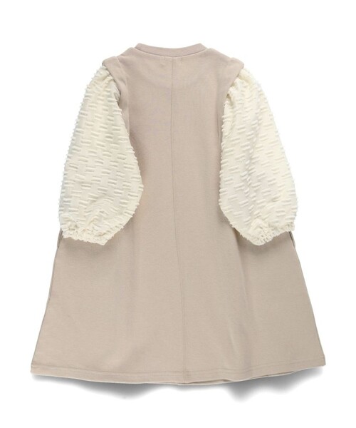 「branshes」 「KIDS」長袖ワンピース 130 ベージュ キッズ_画像3