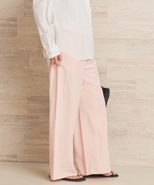 plage（プラージュ） ワイドパンツ パンツ Linen mix easy パンツ