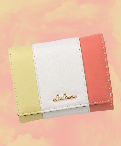 Clelia 財布 トリコロールカラー二つ折り財布 レディース