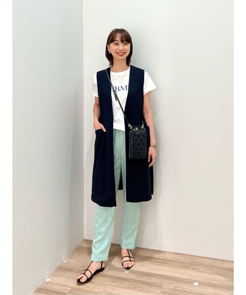 UNFILO パンツ 「洗える」カラー テーパードパンツ レディース